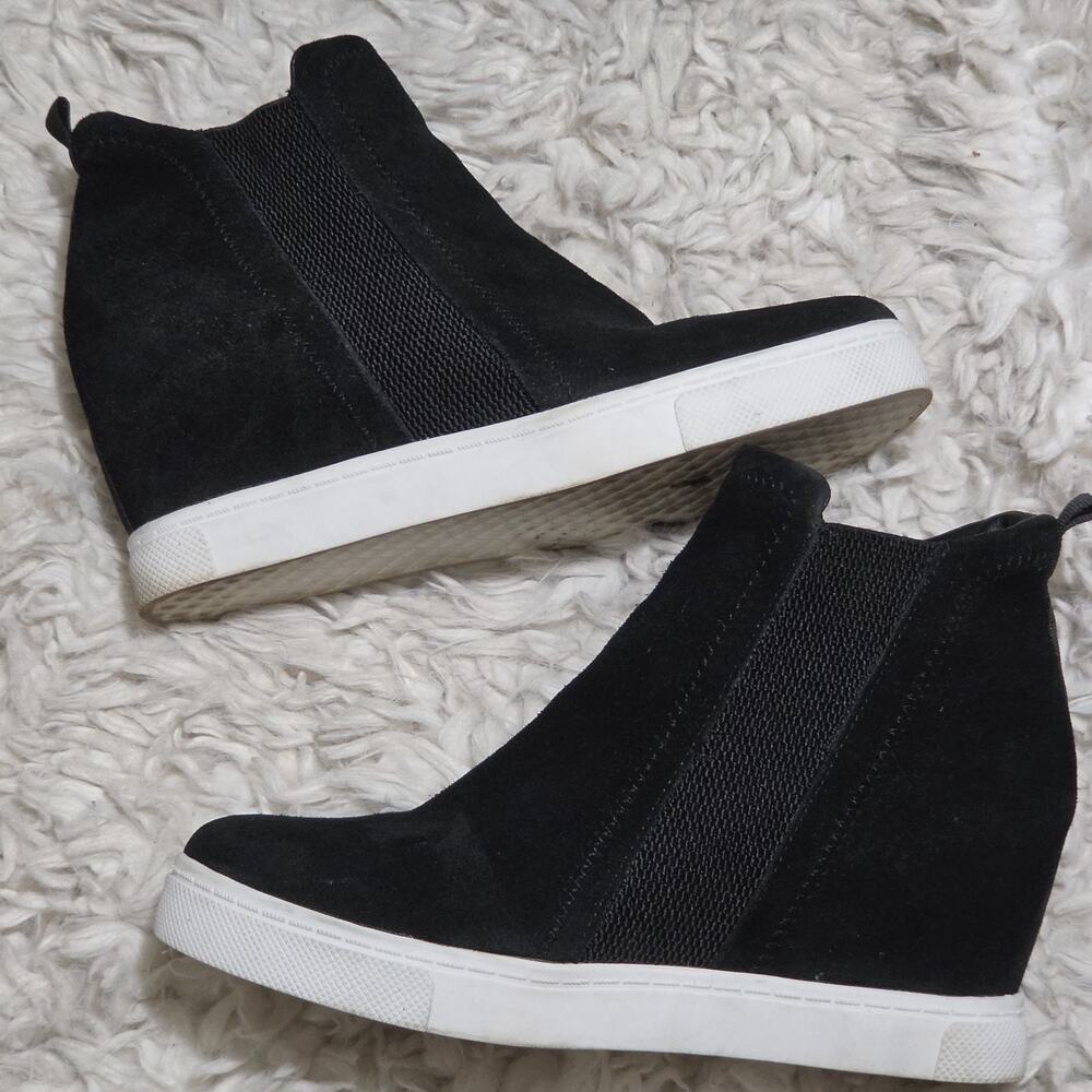 Steve Madden Wavery Suede Wedge Sneakers Women's size 9.5